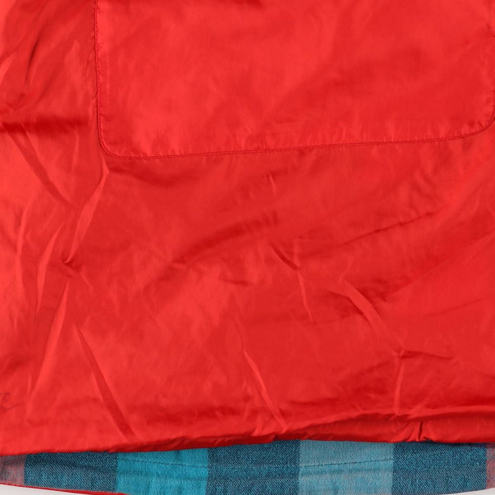 2000'S Nike Check Pattern Reversible Anorak Parka, Cotton Blouson, Men's Size L cotton multicolor Vintage Second Hand