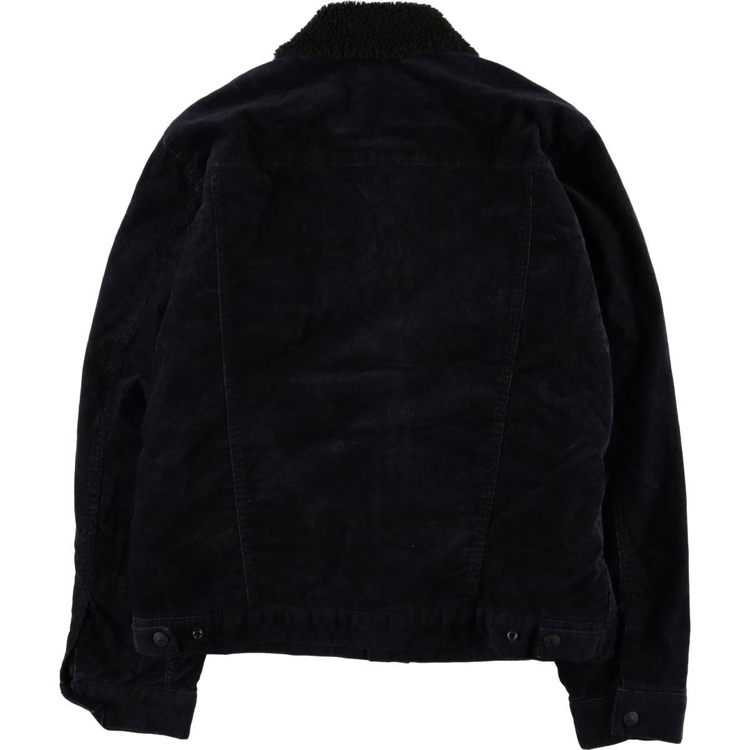 GAP DENIM Trucker Jacket, Corduroy Boa Jacket, Men's Size M cotton navy blue type Vintage Second Hand