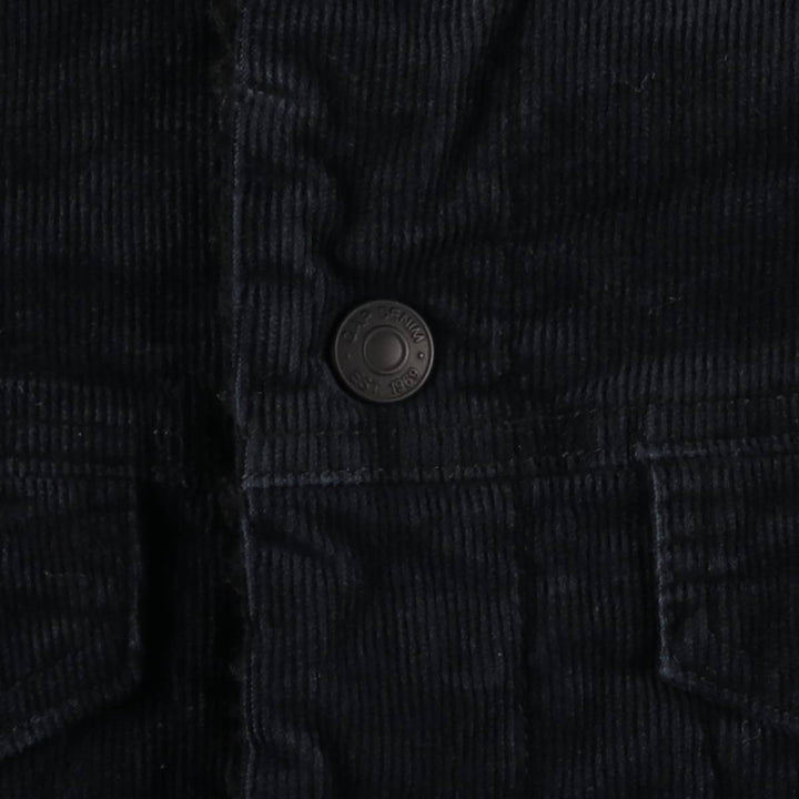 GAP DENIM Trucker Jacket, Corduroy Boa Jacket, Men's Size M cotton navy blue type Vintage Second Hand