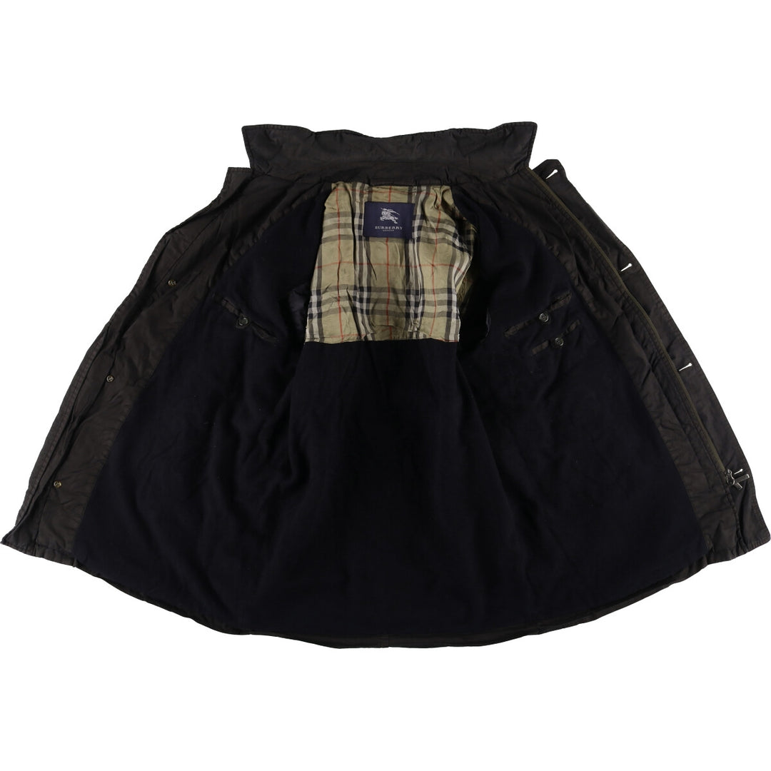 Burberry's BURBERRY LONDON half coat, men's size XL unclear black type Vintage Second Hand