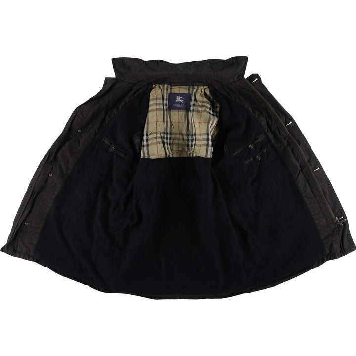 Burberry's BURBERRY LONDON half coat, men's size XL unclear black type Vintage Second Hand