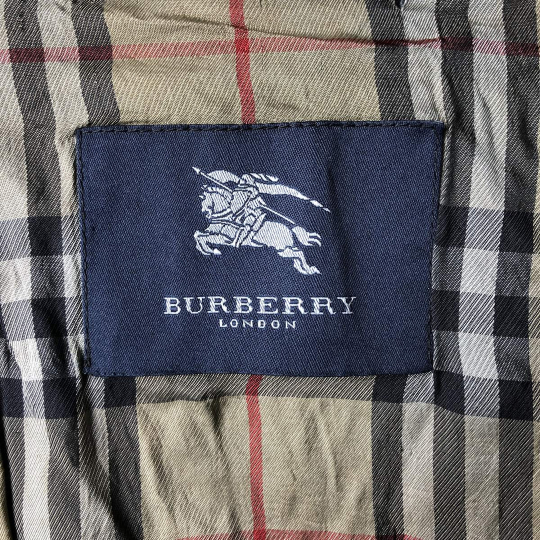 Burberry's BURBERRY LONDON half coat, men's size XL unclear black type Vintage Second Hand