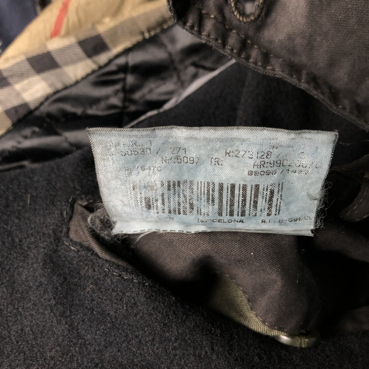 Burberry's BURBERRY LONDON half coat, men's size XL unclear black type Vintage Second Hand