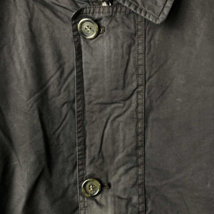 Burberry's BURBERRY LONDON half coat, men's size XL unclear black type Vintage Second Hand