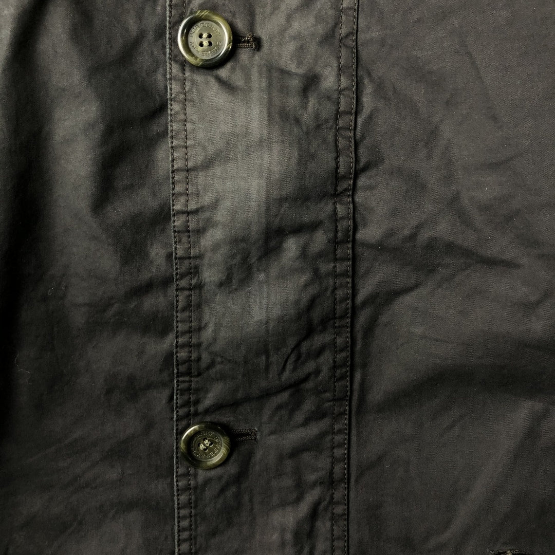 Burberry's BURBERRY LONDON half coat, men's size XL unclear black type Vintage Second Hand