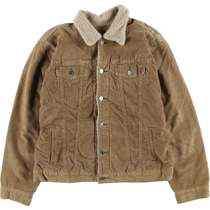 GAP Trucker Jacket, Corduroy Boa Jacket, Men's Size L cotton ocher yellow type Vintage Second Hand