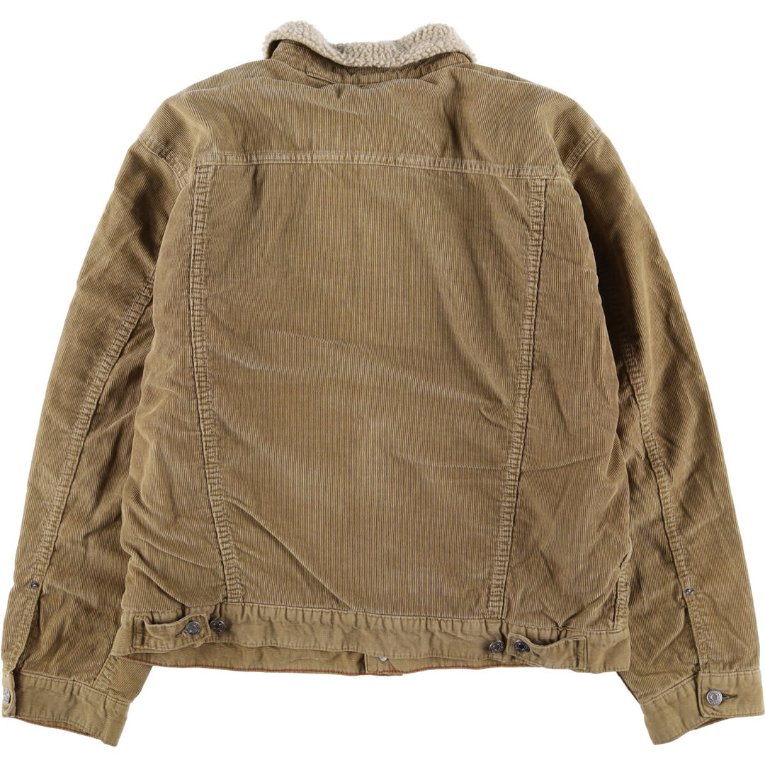 GAP Trucker Jacket, Corduroy Boa Jacket, Men's Size L cotton ocher yellow type Vintage Second Hand