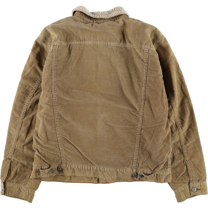 GAP Trucker Jacket, Corduroy Boa Jacket, Men's Size L cotton ocher yellow type Vintage Second Hand