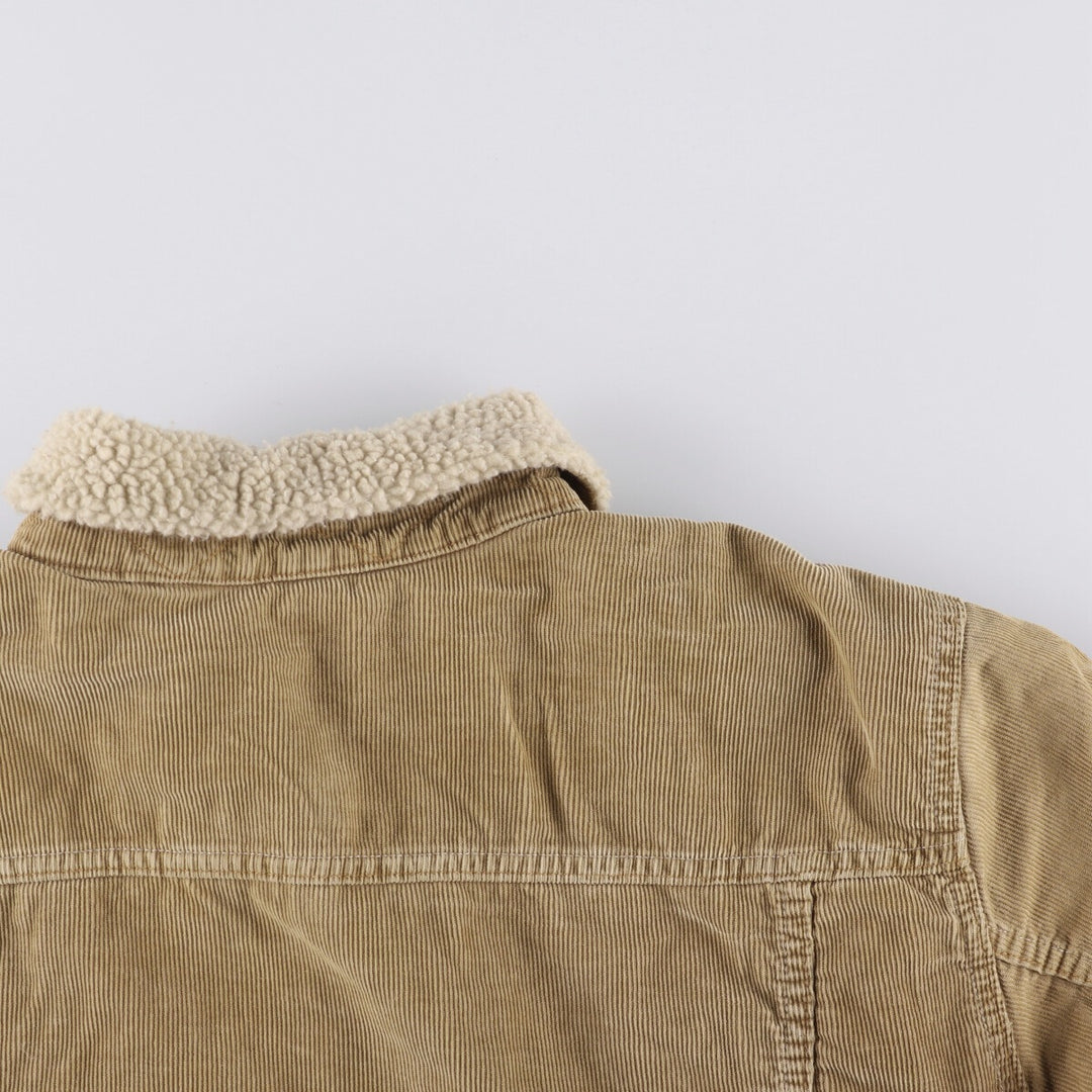 GAP Trucker Jacket, Corduroy Boa Jacket, Men's Size L cotton ocher yellow type Vintage Second Hand