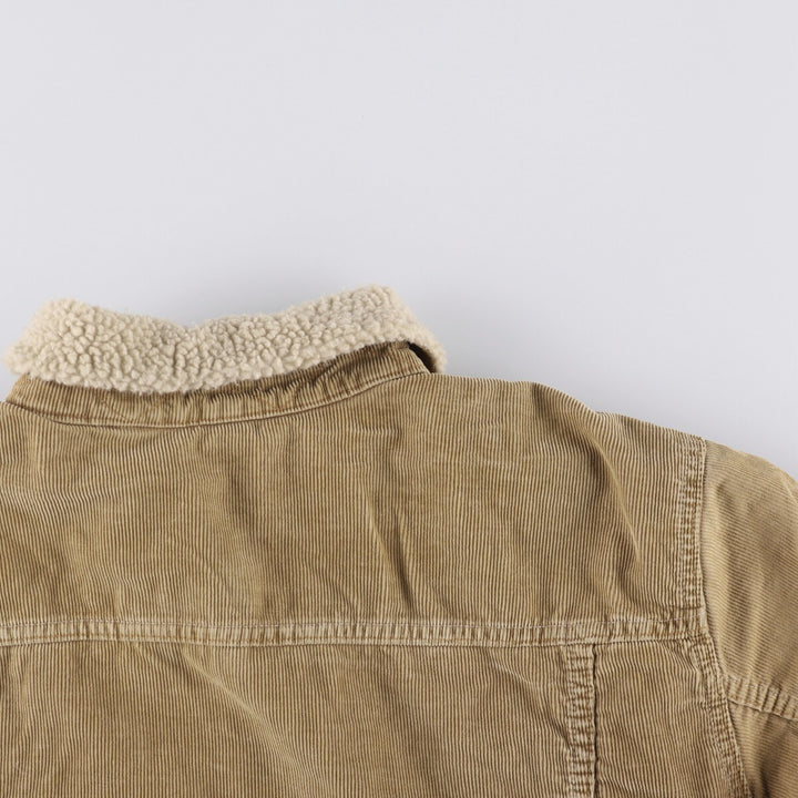 GAP Trucker Jacket, Corduroy Boa Jacket, Men's Size L cotton ocher yellow type Vintage Second Hand