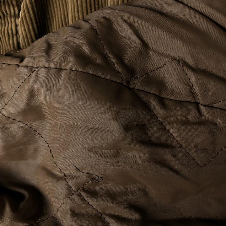 Levi's Padded Corduroy Jacket, Made in Italy, Men's Size L cotton brown type Vintage Second Hand