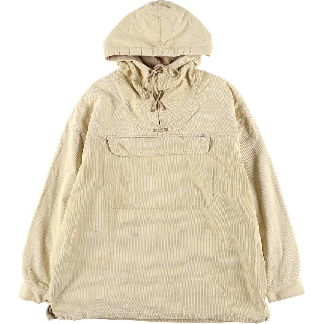 Levi's Anorak Parka Corduroy Blouson Men's Size L cotton Beige type Vintage Second Hand
