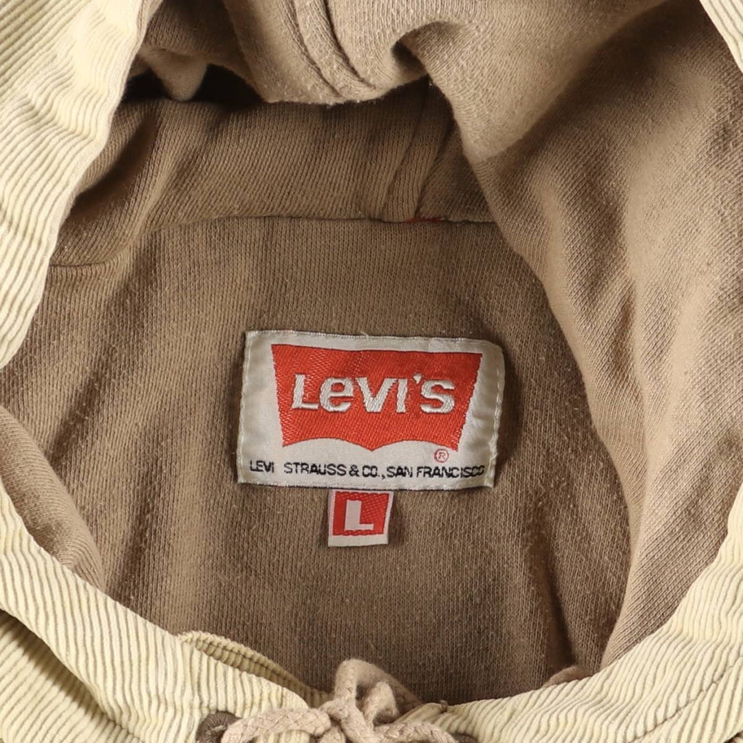 Levi's Anorak Parka Corduroy Blouson Men's Size L cotton Beige type Vintage Second Hand