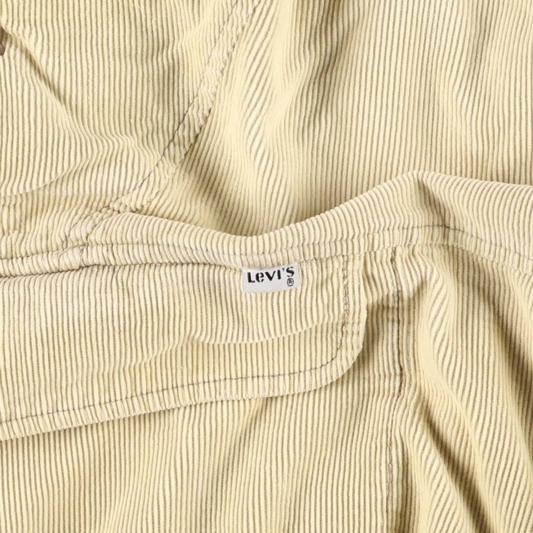 Levi's Anorak Parka Corduroy Blouson Men's Size L cotton Beige type Vintage Second Hand