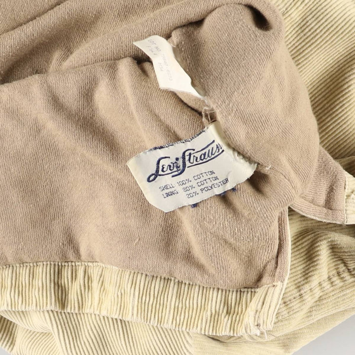 Levi's Anorak Parka Corduroy Blouson Men's Size L cotton Beige type Vintage Second Hand