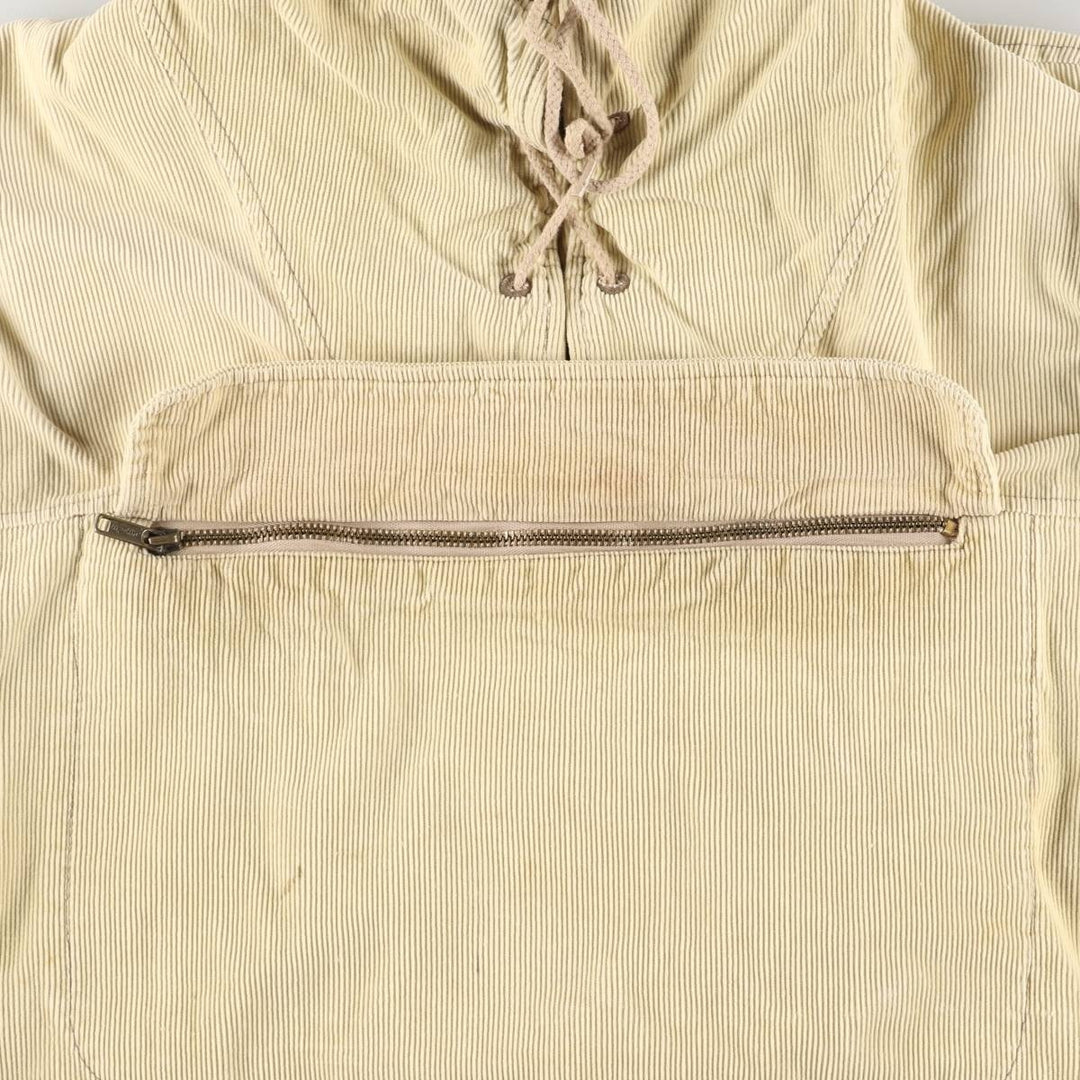 Levi's Anorak Parka Corduroy Blouson Men's Size L cotton Beige type Vintage Second Hand