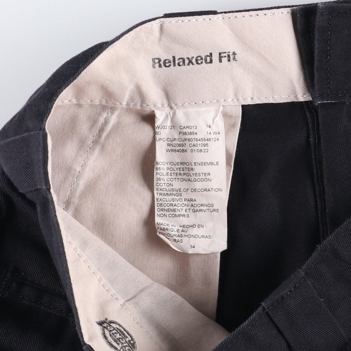 Dickies Relaxed Fit Work Shorts, Half Pants, Men's, W34 equivalent polyester black type Vintage Second Hand