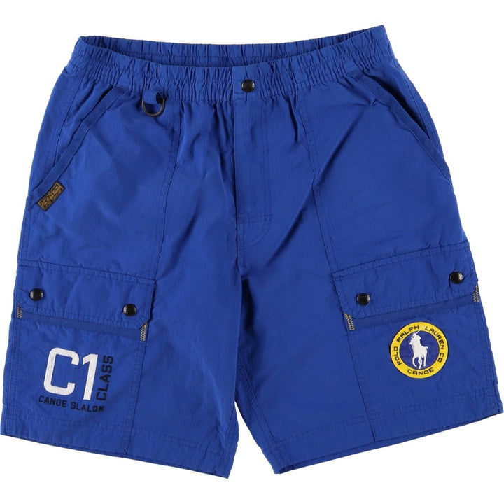 Ralph Lauren POLO by Ralph Lauren swim shorts, short pants, men's M size Nylon blue type Vintage Second Hand