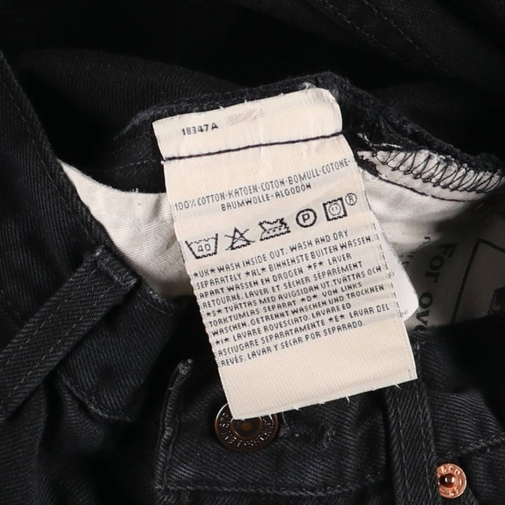 00'S Levi's 00535-0485 Black Denim Tapered Denim Pants Men's W30 equivalent cotton black type Vintage Second Hand