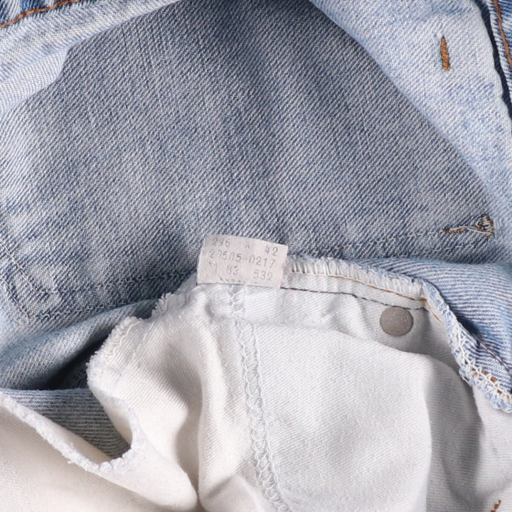 80'S Levi's 20505-0217 Painted Orange Tab Tapered Denim Pants Made in USA Men's W35 Vintage unclear blue type Vintage Second Hand