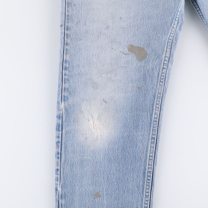 80'S Levi's 20505-0217 Painted Orange Tab Tapered Denim Pants Made in USA Men's W35 Vintage unclear blue type Vintage Second Hand