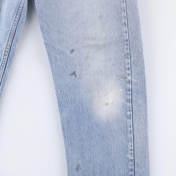 80'S Levi's 20505-0217 Painted Orange Tab Tapered Denim Pants Made in USA Men's W35 Vintage unclear blue type Vintage Second Hand