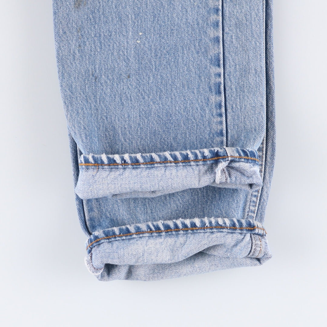 80'S Levi's 20505-0217 Painted Orange Tab Tapered Denim Pants Made in USA Men's W35 Vintage unclear blue type Vintage Second Hand
