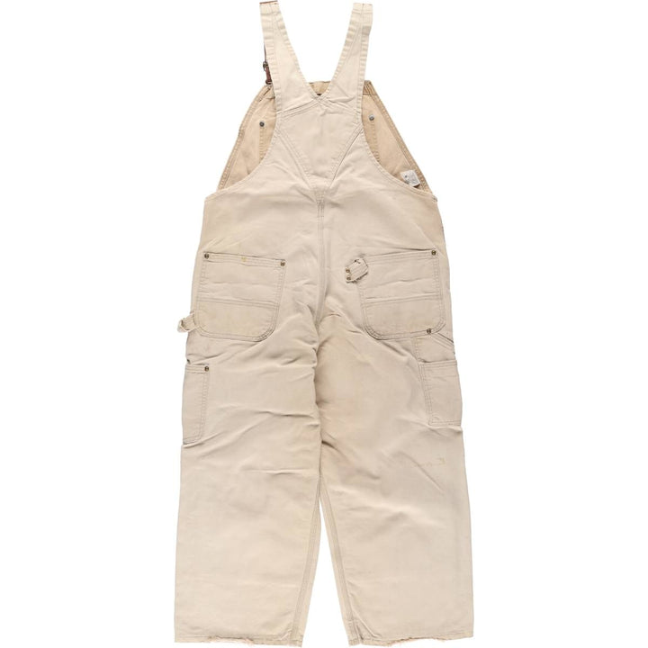 Carhartt Double Knee Duck Overalls, Made in USA, Men's, W37 equivalent cotton Beige type Vintage Second Hand