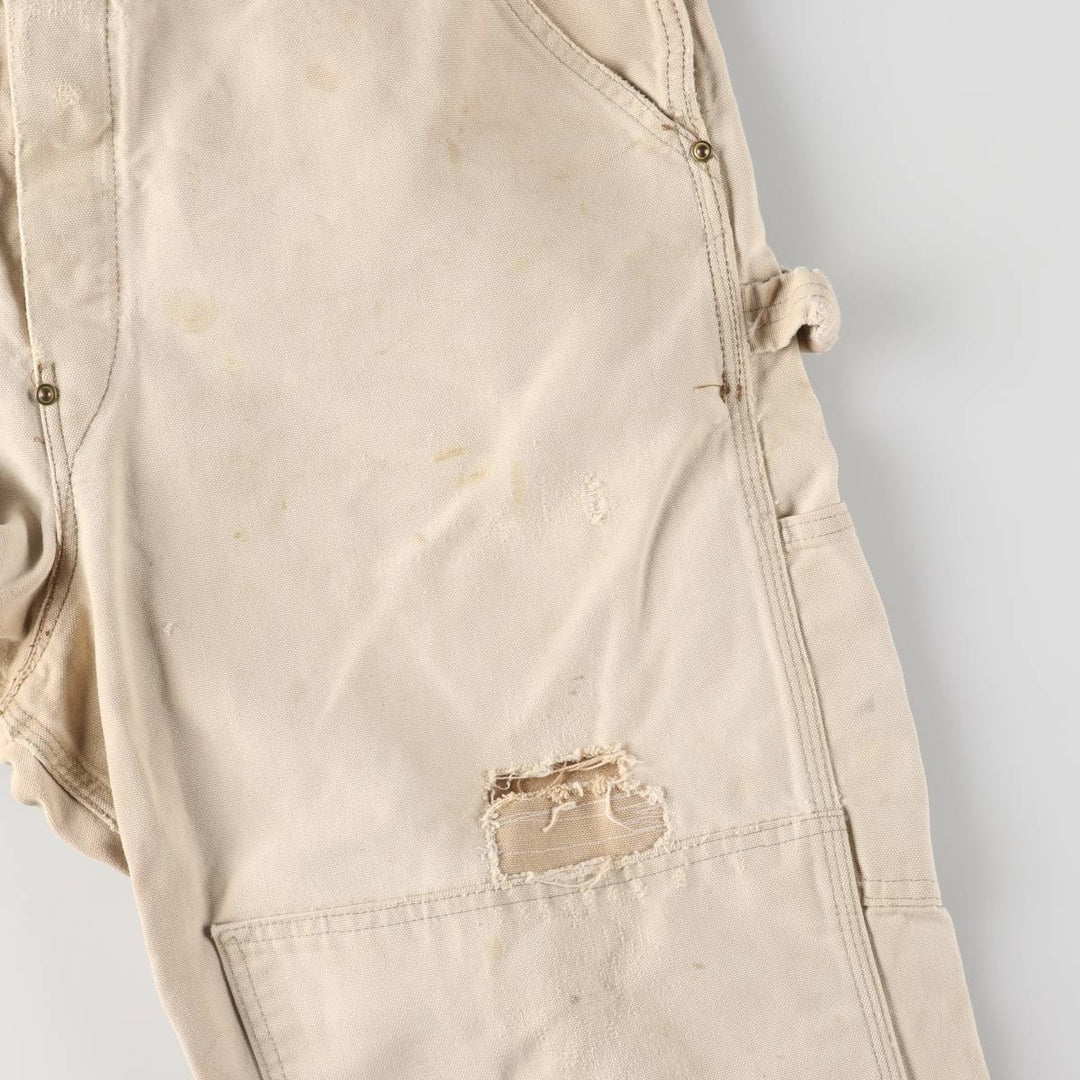 Carhartt Double Knee Duck Overalls, Made in USA, Men's, W37 equivalent cotton Beige type Vintage Second Hand