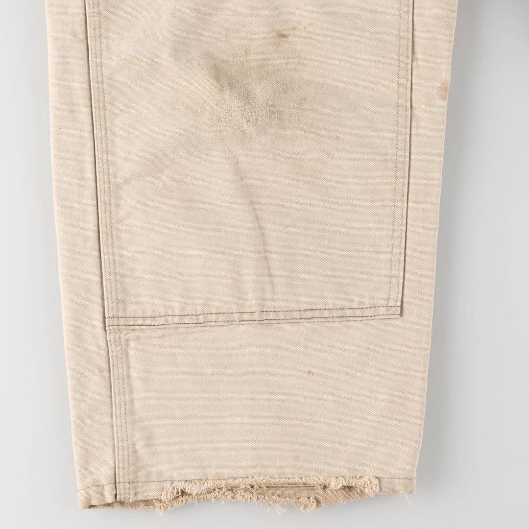 Carhartt Double Knee Duck Overalls, Made in USA, Men's, W37 equivalent cotton Beige type Vintage Second Hand
