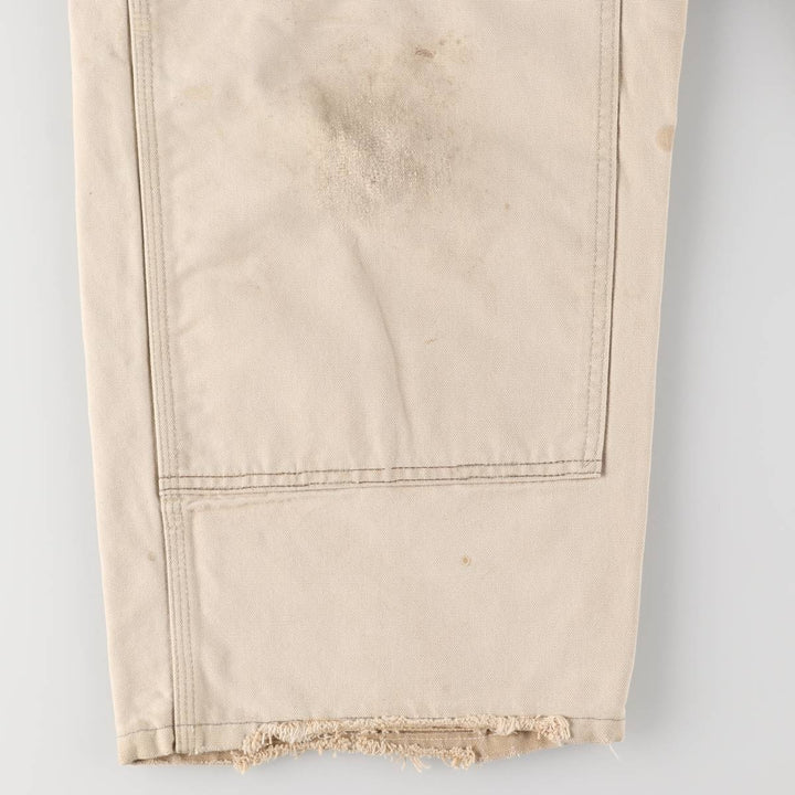 Carhartt Double Knee Duck Overalls, Made in USA, Men's, W37 equivalent cotton Beige type Vintage Second Hand