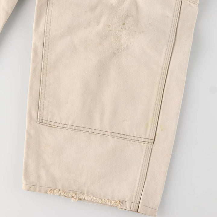 Carhartt Double Knee Duck Overalls, Made in USA, Men's, W37 equivalent cotton Beige type Vintage Second Hand
