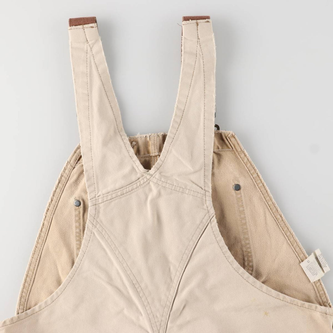 Carhartt Double Knee Duck Overalls, Made in USA, Men's, W37 equivalent cotton Beige type Vintage Second Hand