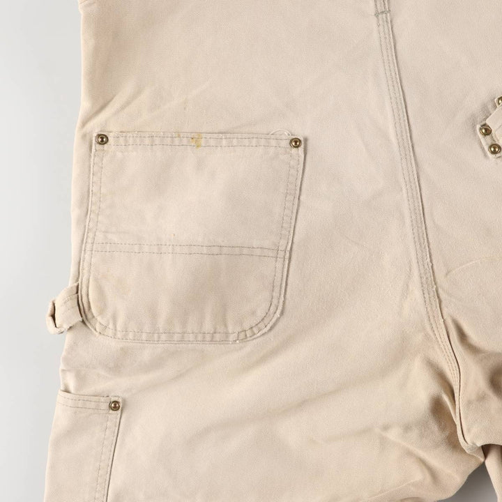 Carhartt Double Knee Duck Overalls, Made in USA, Men's, W37 equivalent cotton Beige type Vintage Second Hand