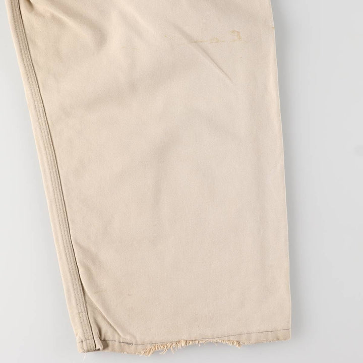 Carhartt Double Knee Duck Overalls, Made in USA, Men's, W37 equivalent cotton Beige type Vintage Second Hand