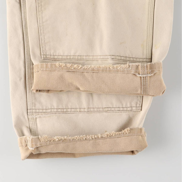 Carhartt Double Knee Duck Overalls, Made in USA, Men's, W37 equivalent cotton Beige type Vintage Second Hand