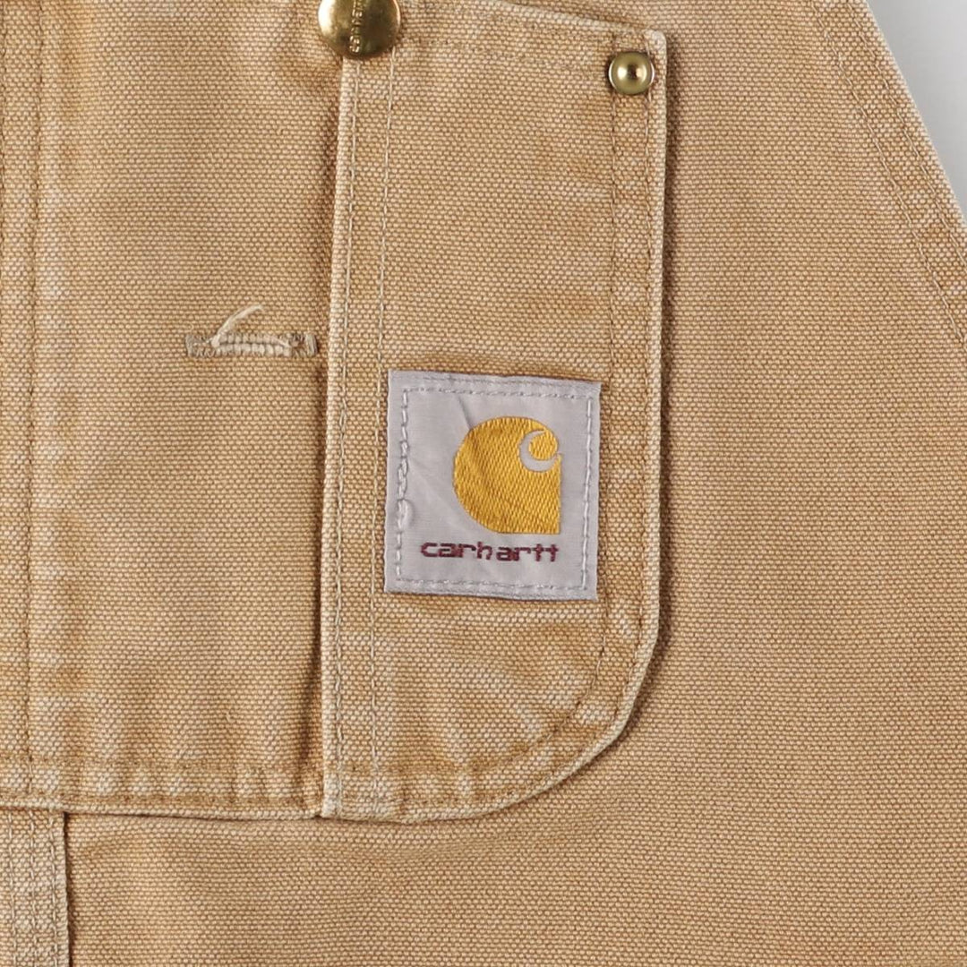 Carhartt Double Knee Duck Overalls for Men (W37 equivalent) unclear ocher yellow type Vintage Second Hand
