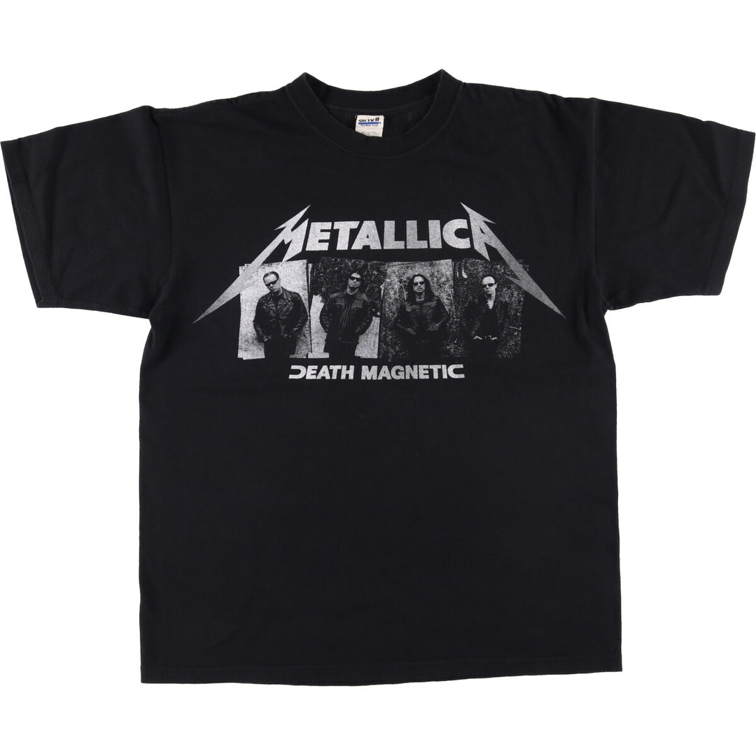 Anvil METALLICA Band T-Shirt Band TL Men's L size cotton black type Vintage Second Hand