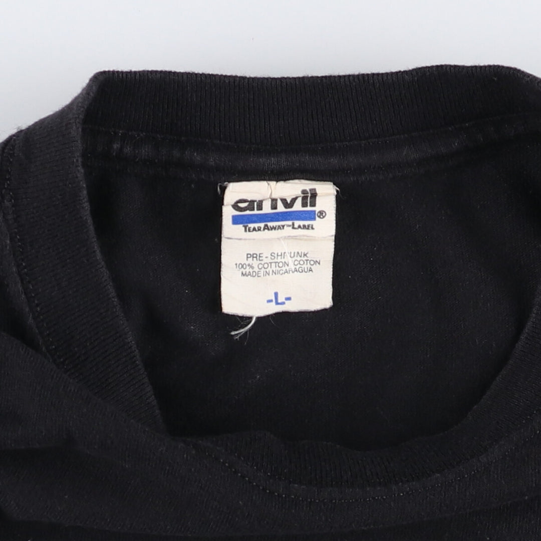 Anvil METALLICA Band T-Shirt Band TL Men's L size cotton black type Vintage Second Hand