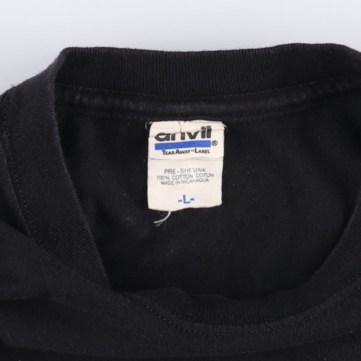 Anvil METALLICA Band T-Shirt Band TL Men's L size cotton black type Vintage Second Hand