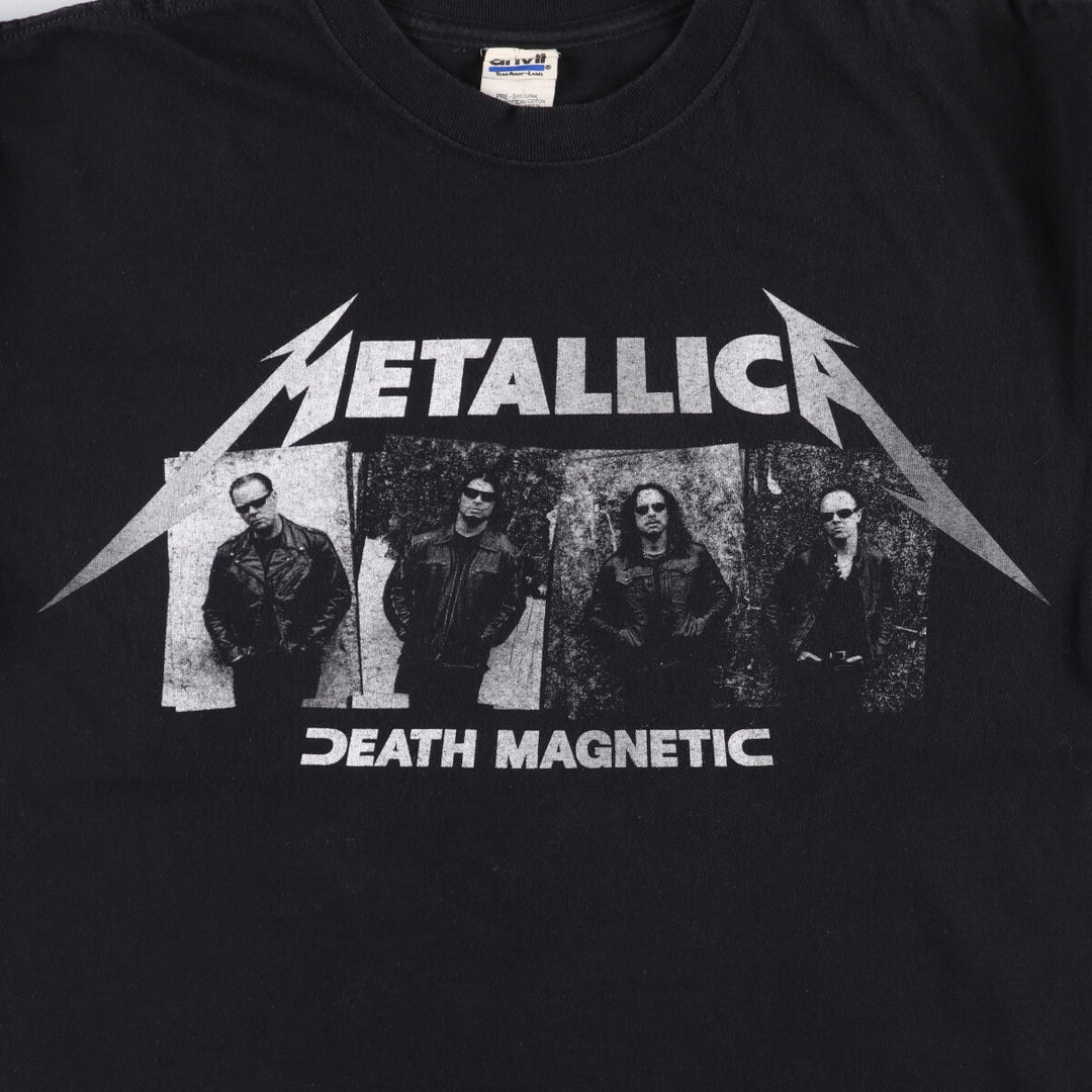 Anvil METALLICA Band T-Shirt Band TL Men's L size cotton black type Vintage Second Hand