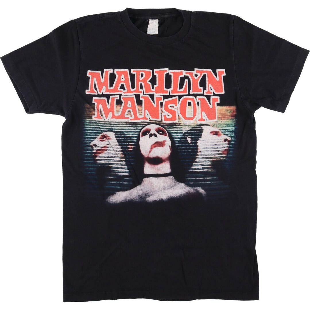 MARILYN MANSON Marilyn Manson Band T-shirt Band T Men's S size cotton black type Vintage Second Hand