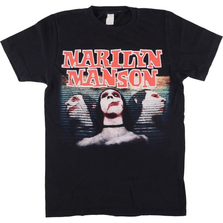 MARILYN MANSON Marilyn Manson Band T-shirt Band T Men's S size cotton black type Vintage Second Hand