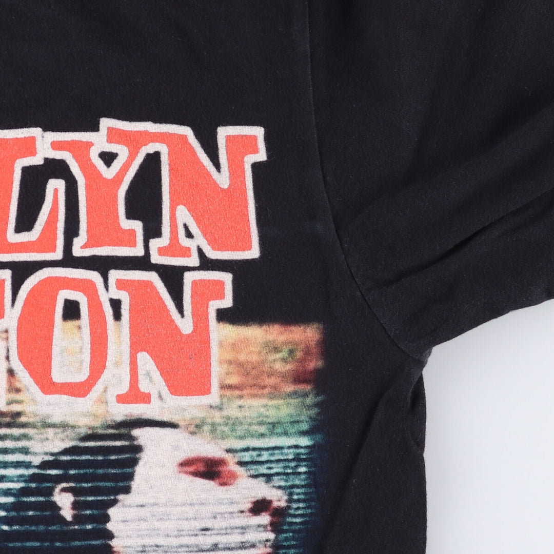MARILYN MANSON Marilyn Manson Band T-shirt Band T Men's S size cotton black type Vintage Second Hand