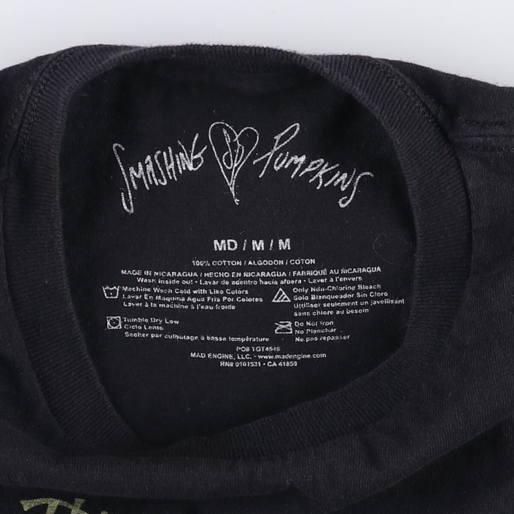THE SMASHING PUMPKINS Smashing Pumpkins Band T-shirt Band T Men's M equivalent cotton black type Vintage Second Hand