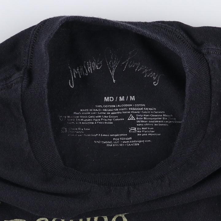 THE SMASHING PUMPKINS Smashing Pumpkins Band T-shirt Band T Men's M equivalent cotton black type Vintage Second Hand