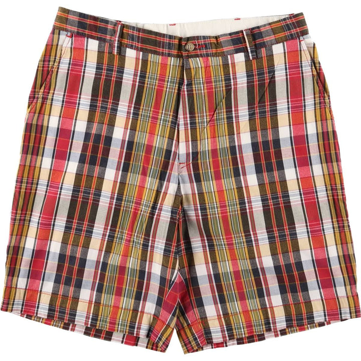 Ralph Lauren POLO by Ralph Lauren Check Pattern Cotton Shorts Short Pants Men's W35 cotton red type Vintage Second Hand