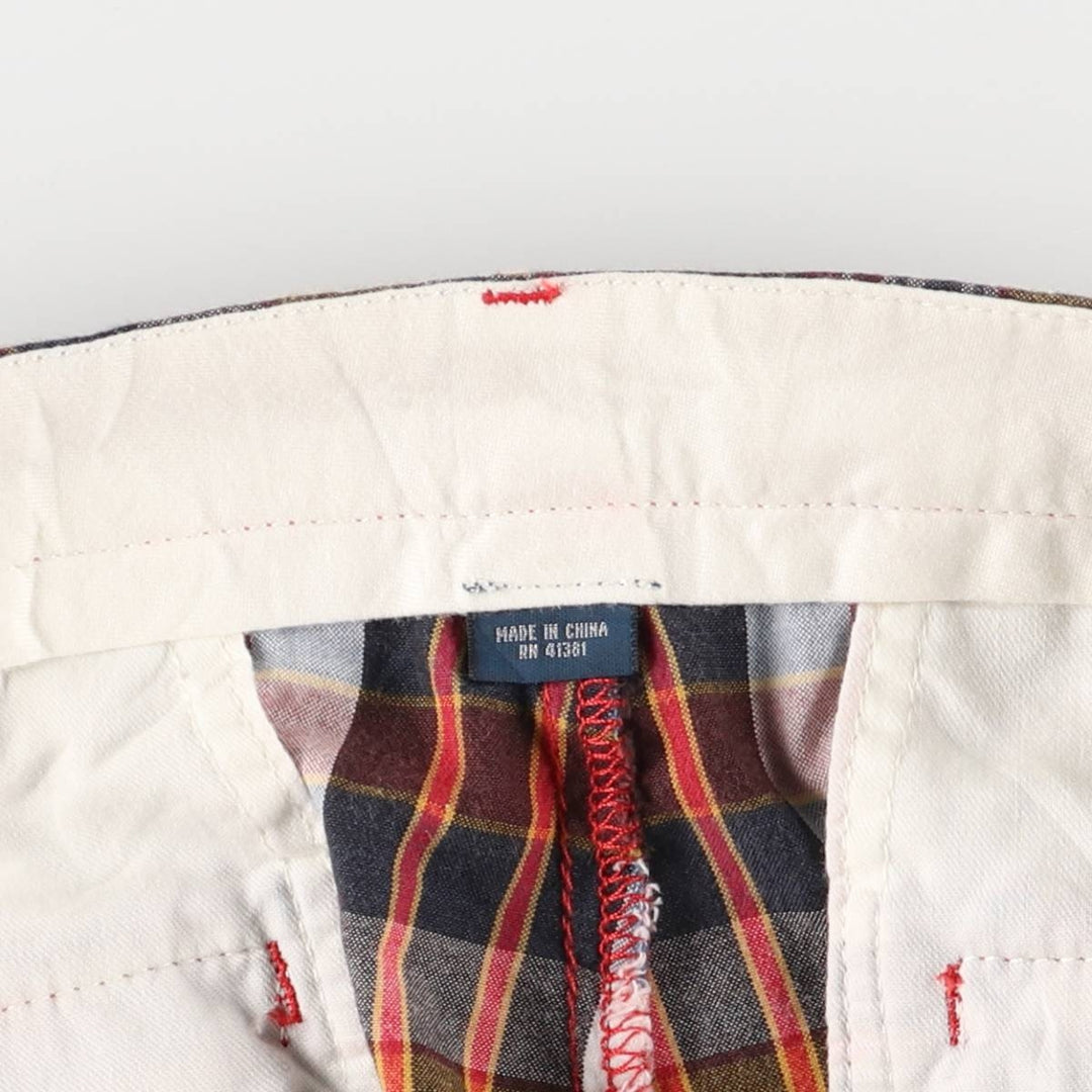 Ralph Lauren POLO by Ralph Lauren Check Pattern Cotton Shorts Short Pants Men's W35 cotton red type Vintage Second Hand