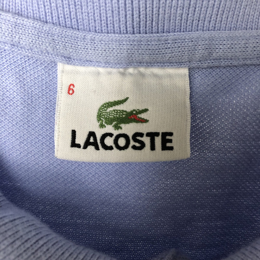 Lacoste LACOSTE Short Sleeve Polo Shirt Size 6 Men's XL cotton Purple type blue-purple Vintage Second Hand