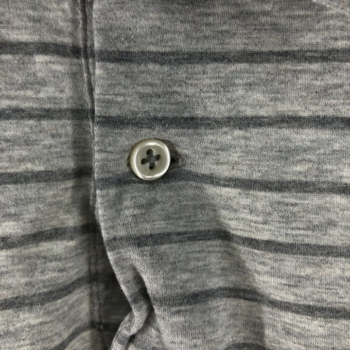 Ralph Lauren POLO by Ralph Lauren short sleeve striped polo shirt, men's size M Pima Cotton gray type Vintage Second Hand